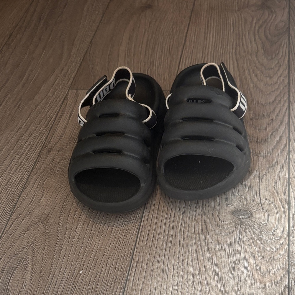 UGG Kids Black Slide Sandals